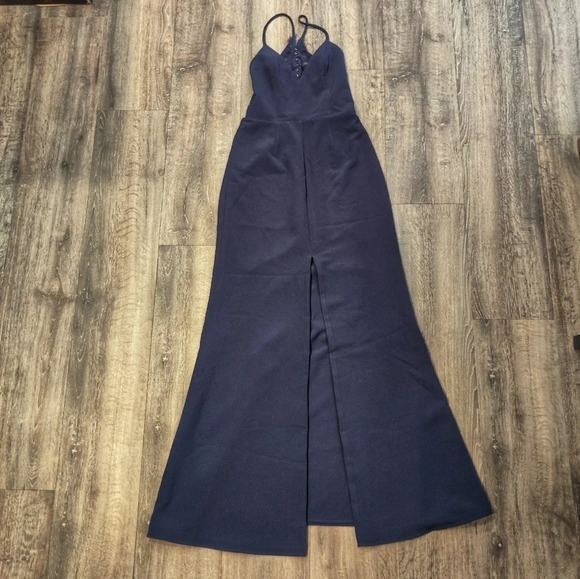 *NWOT* Lovers + Friends Navy Helena Gown - Picture 2 of 6